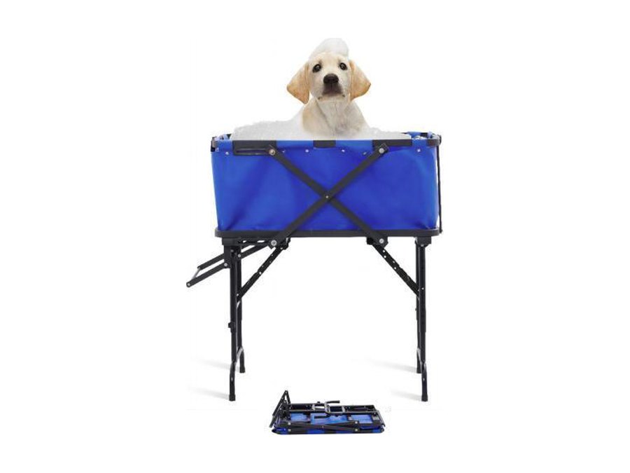 Large folding pet bathtub, adjustable height