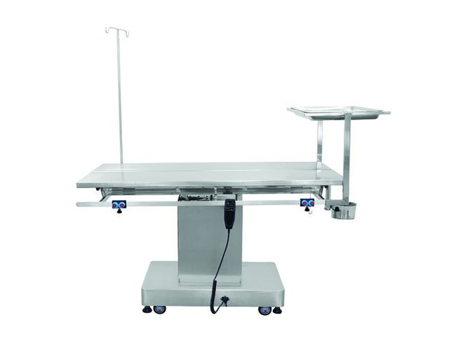 Electric operating table, column, tilting