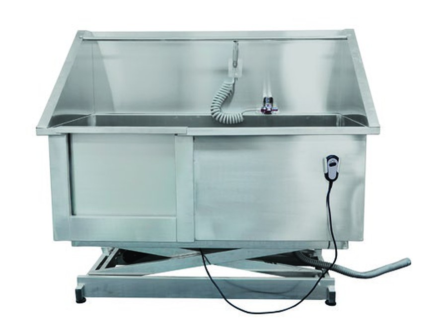 Stainless steel bathing tank, electric lift