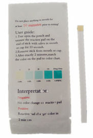 CE FDA Standard Disposable Alcohol Test Kit 30 Seconds - 2 Mins Read Time