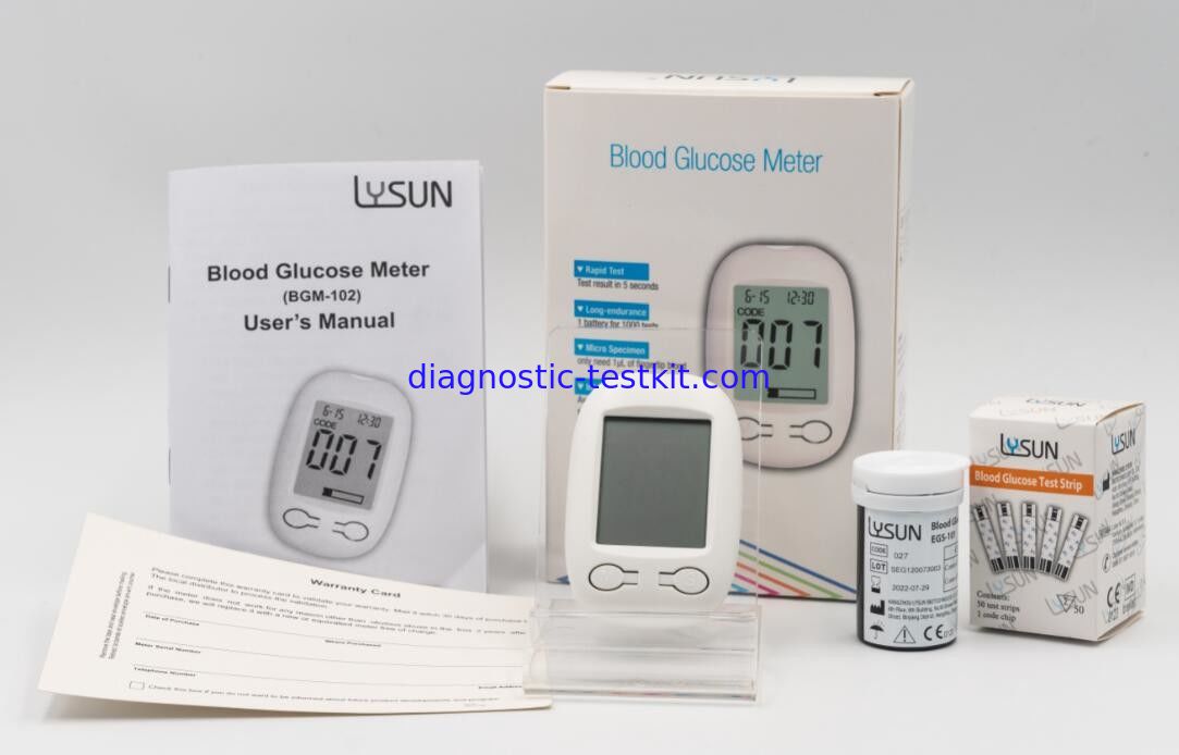 Glucose test meter with CE , blood sugar monitoring system at home, daily monitor for diabetes control